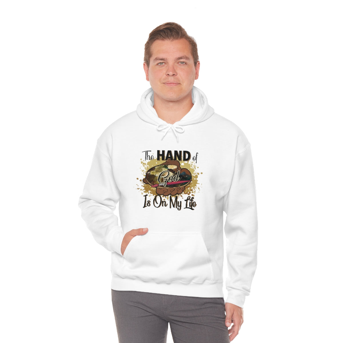 Unisex Heavy Blend™ Hooded Sweatshirt HOG Splash White