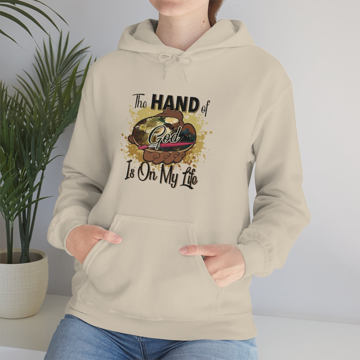 Unisex Heavy Blend™ Hooded Sweatshirt HOG Splash Sand