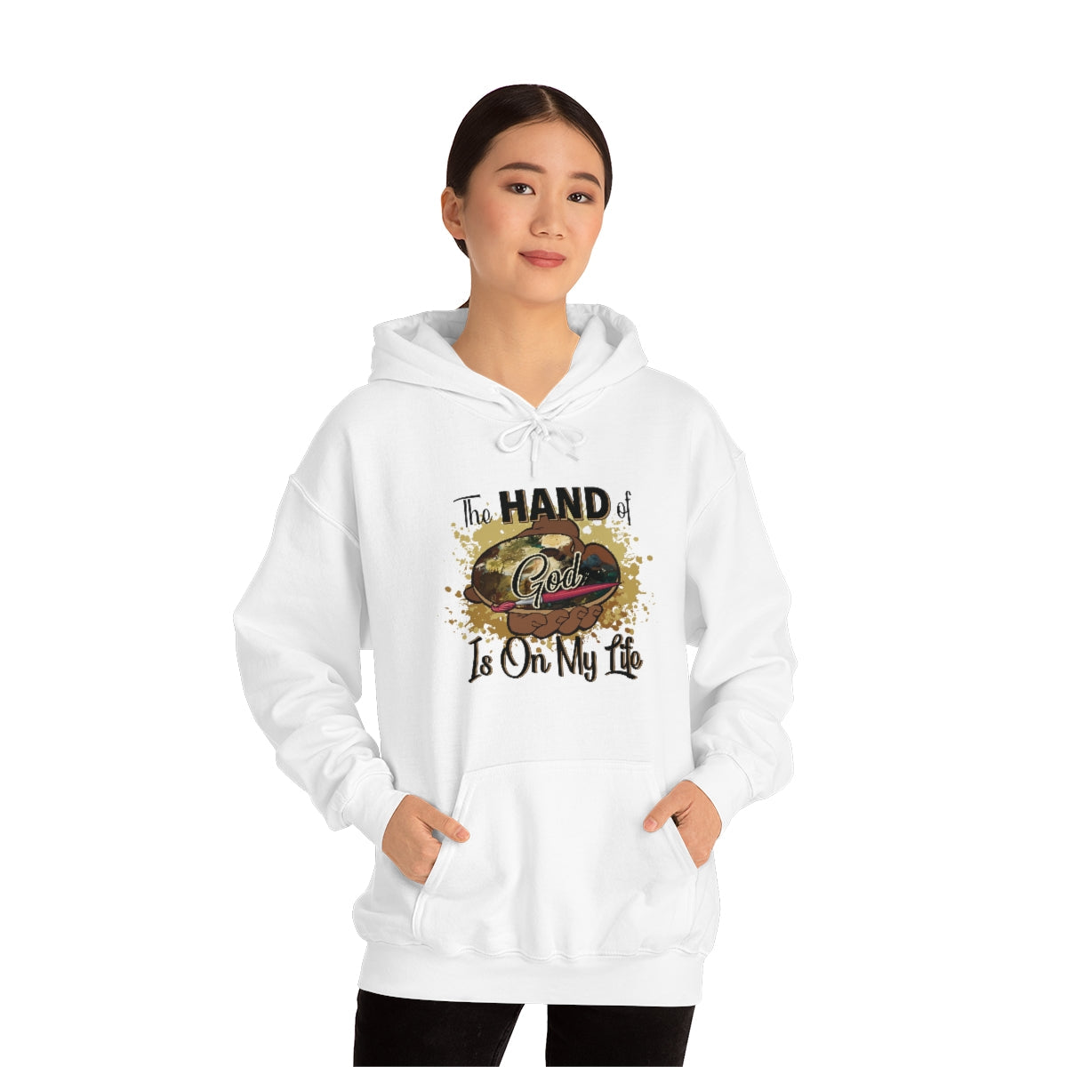 Unisex Heavy Blend™ Hooded Sweatshirt HOG Splash White