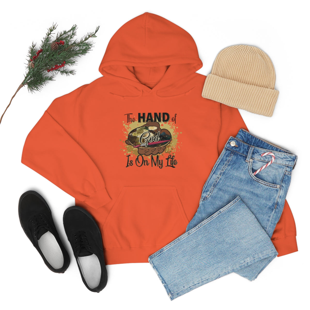 Unisex Heavy Blend™ Hooded Sweatshirt HOG Splash Orange