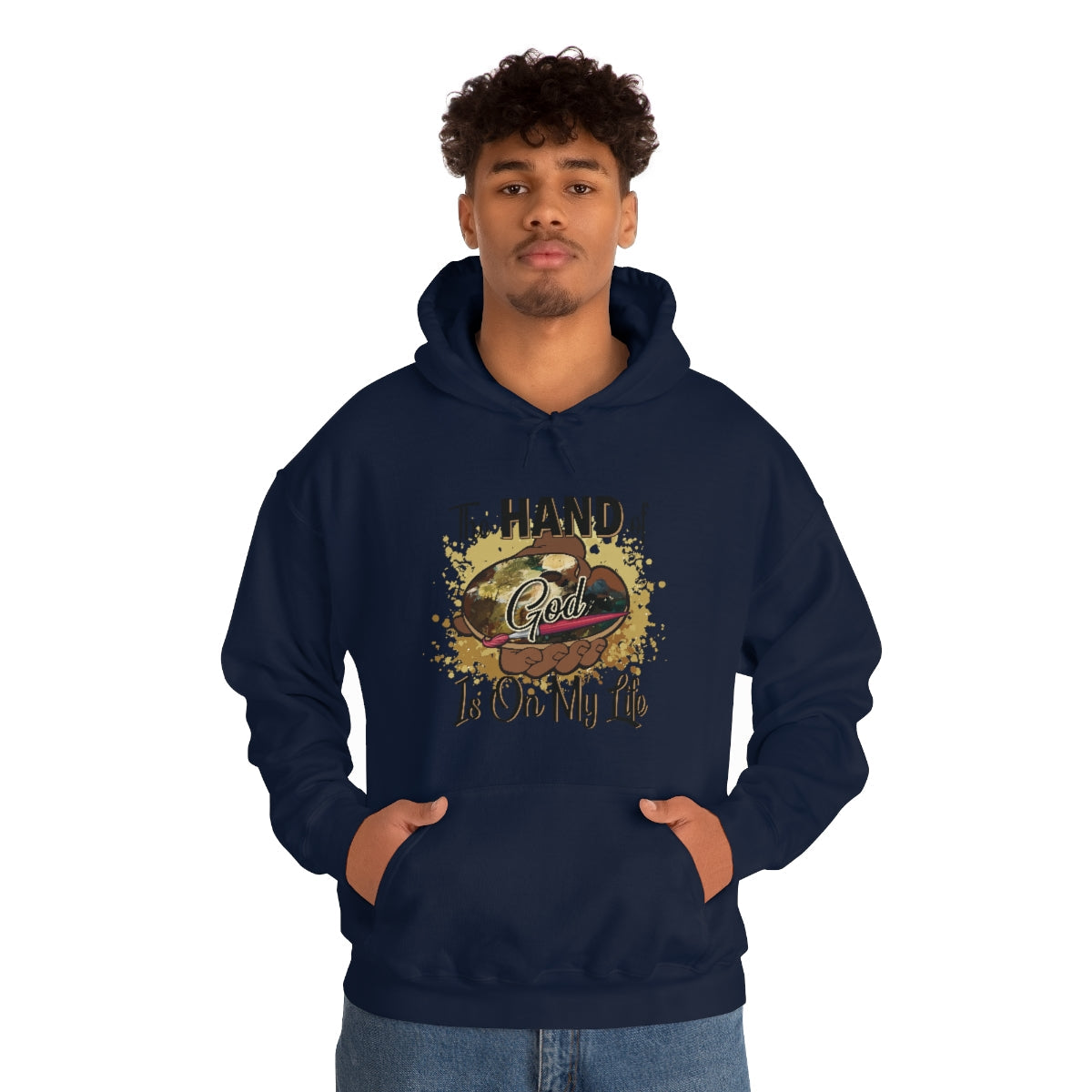 Unisex Heavy Blend™ Hooded Sweatshirt HOG Splash Navy