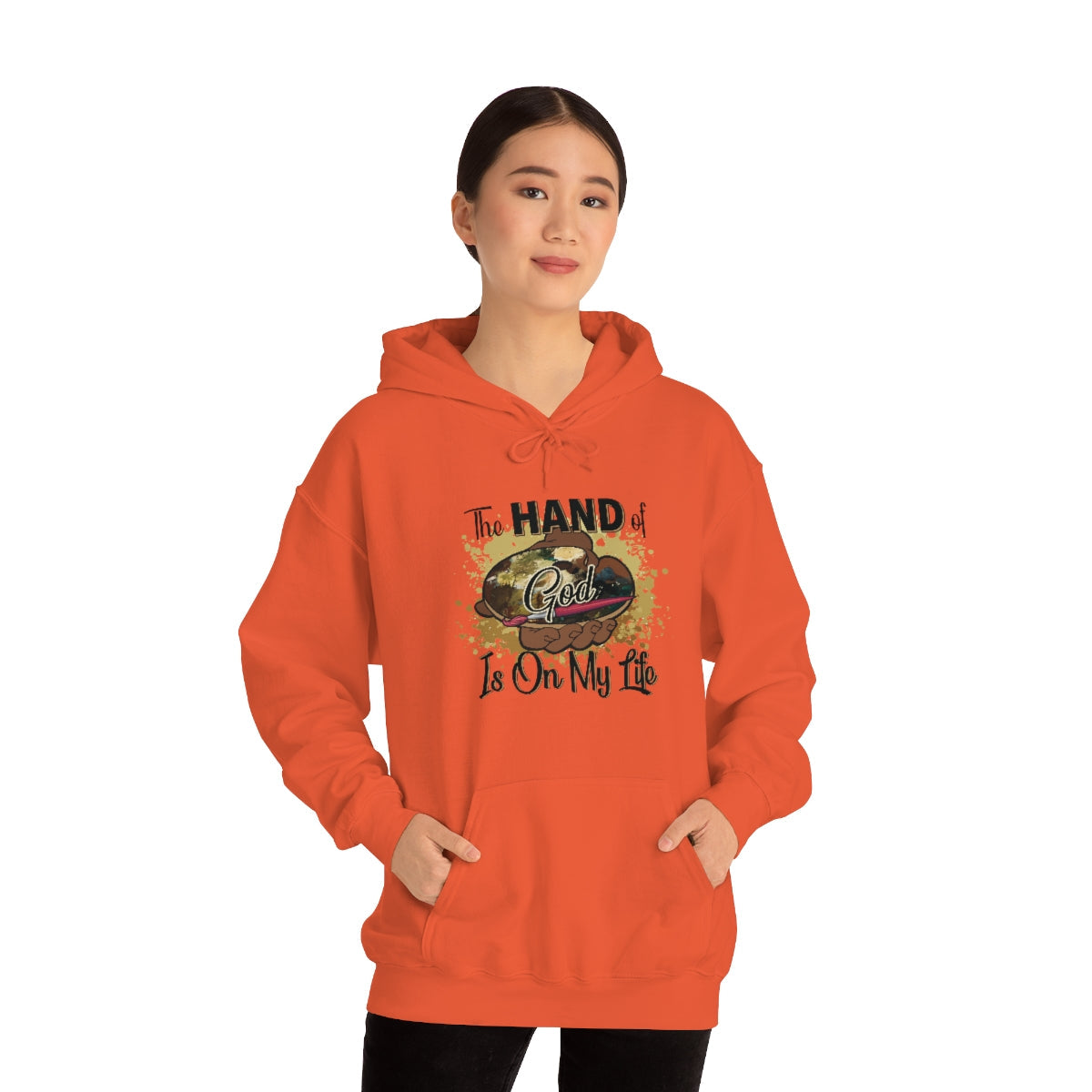 Unisex Heavy Blend™ Hooded Sweatshirt HOG Splash Orange