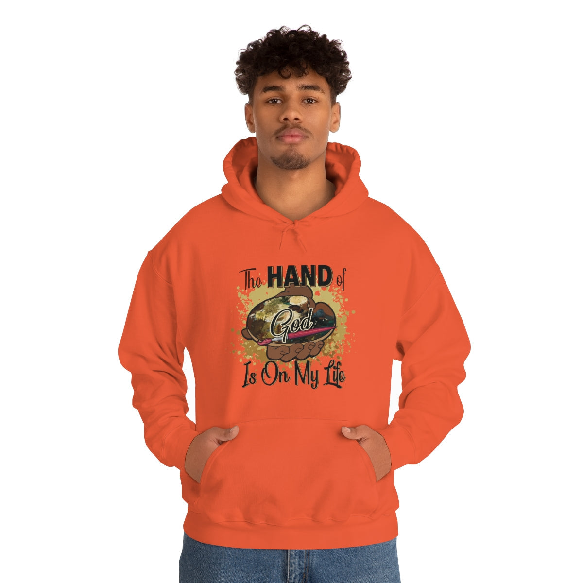 Unisex Heavy Blend™ Hooded Sweatshirt HOG Splash Orange