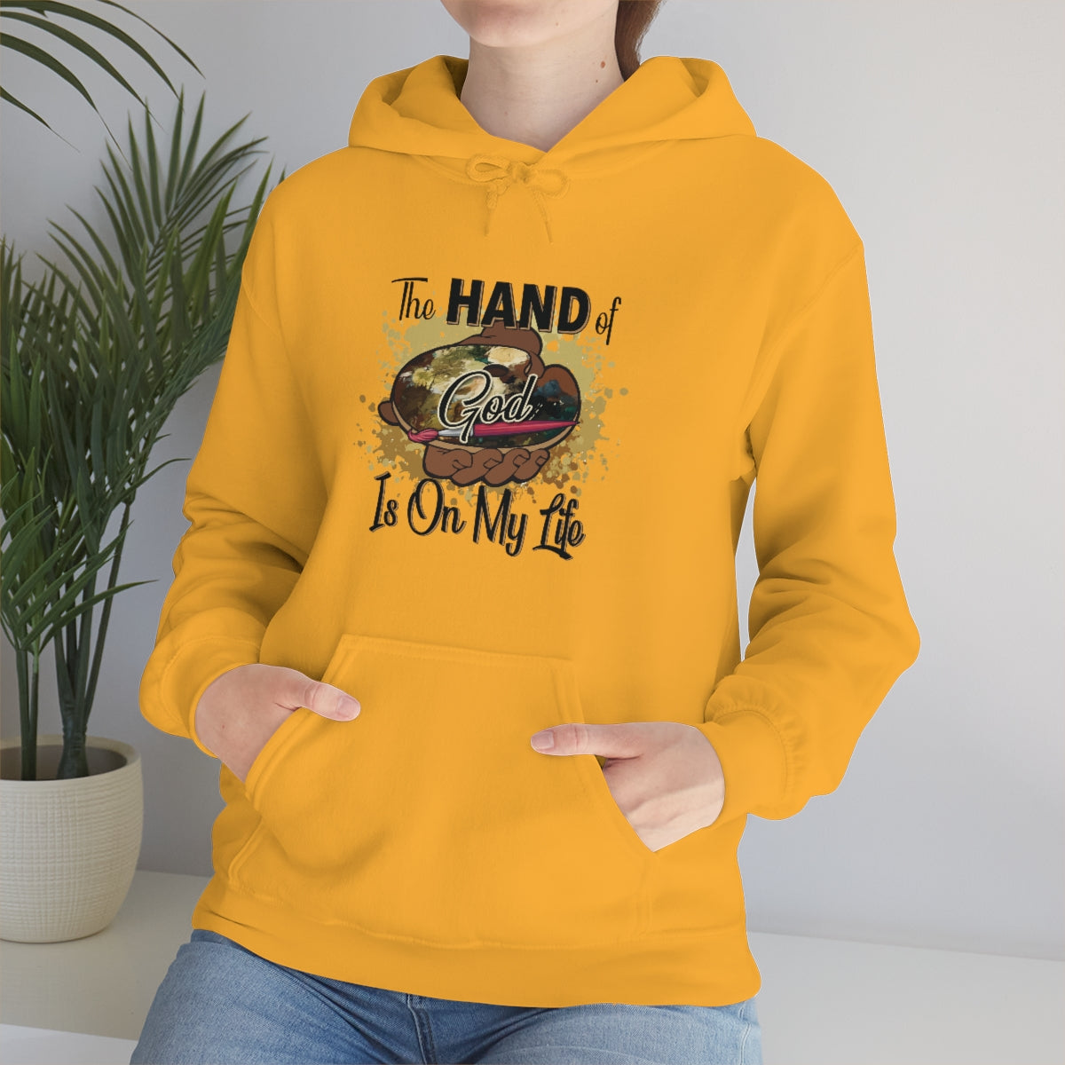 Unisex Heavy Blend™ Hooded Sweatshirt HOG Splash Gold