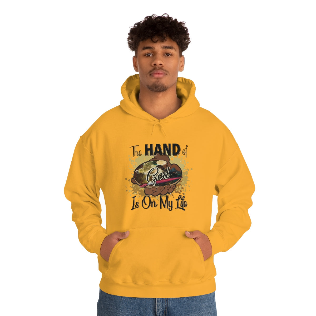 Unisex Heavy Blend™ Hooded Sweatshirt HOG Splash Gold