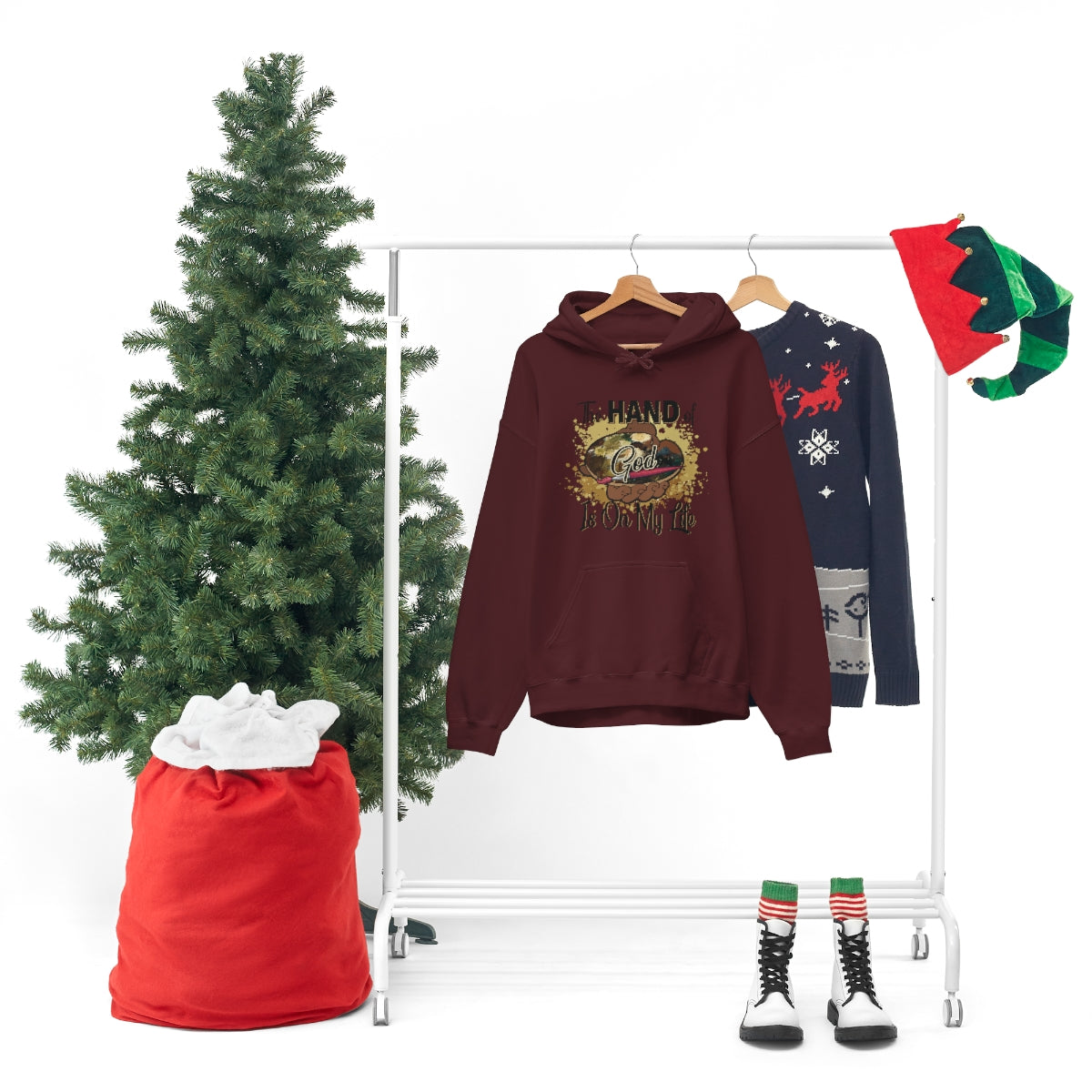 Unisex Heavy Blend™ Hooded Sweatshirt HOG Splash Maroon