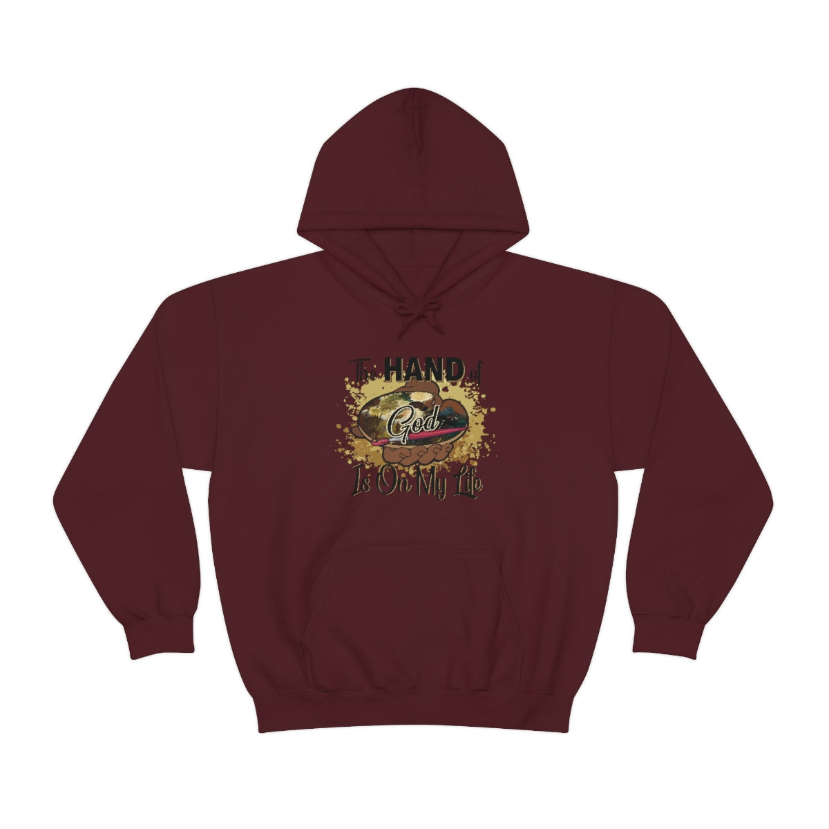 Unisex Heavy Blend™ Hooded Sweatshirt HOG Splash Maroon