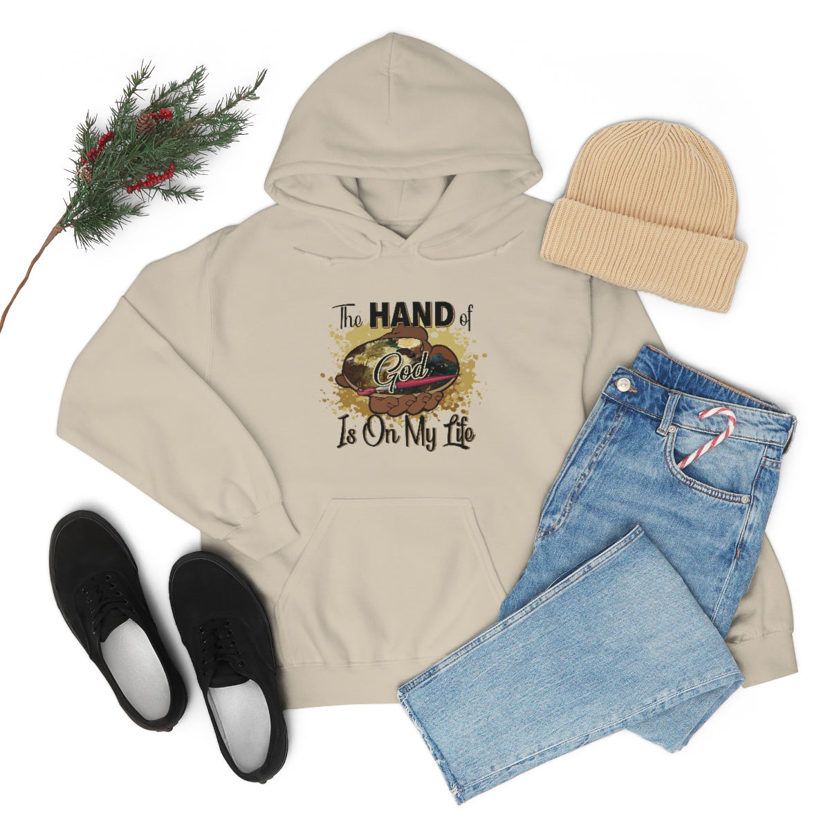 Unisex Heavy Blend™ Hooded Sweatshirt HOG Splash Sand